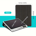 CJ Eye-Friendly Blue-Light Free LCD Writing Tablet, Flip Case Stand Design, One-Clear Erase Portable Paperless Board For Kids Learning & Office Draft