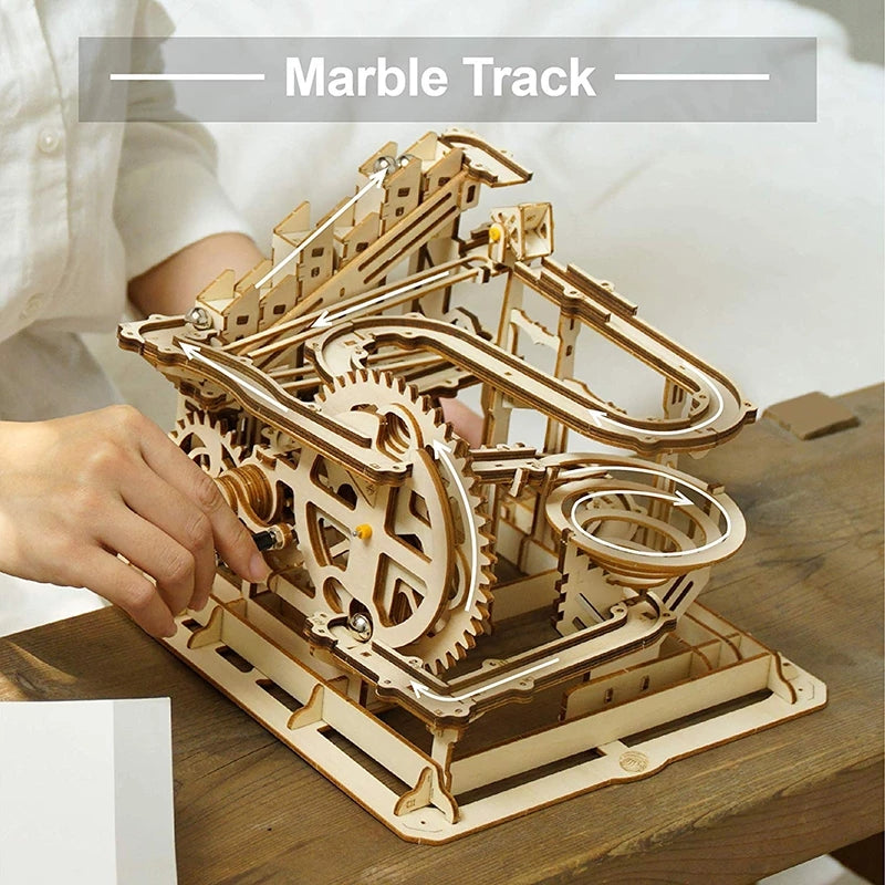 CJ 3D DIY Wooden Puzzle Roller Coaster Children's Toys