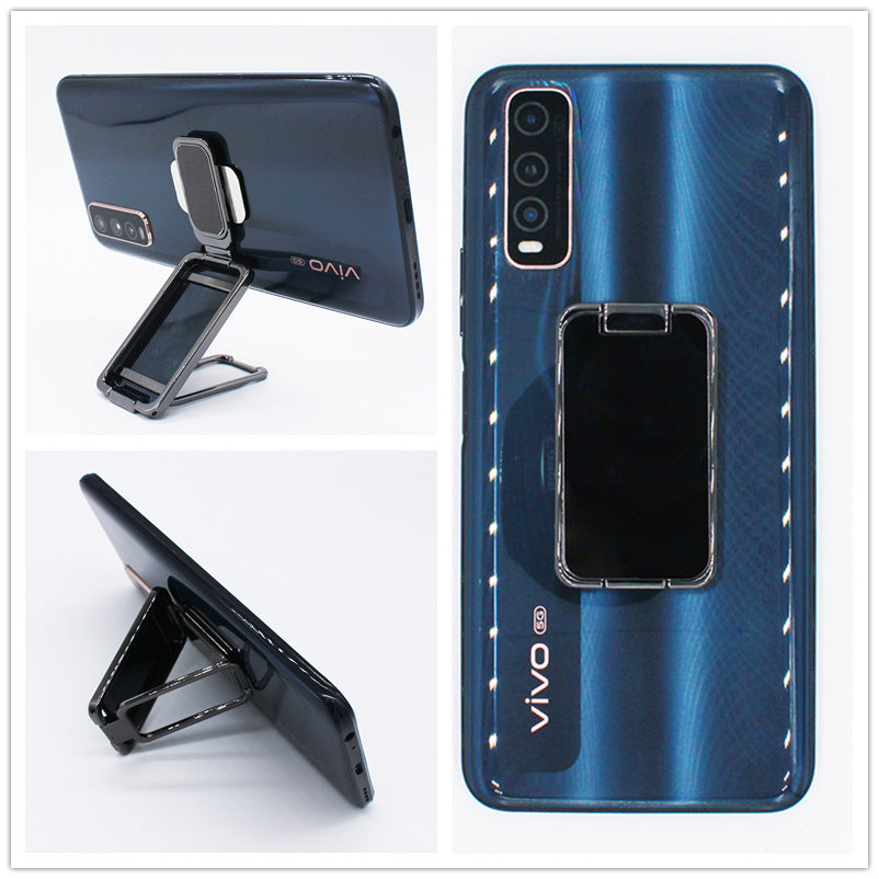 CJ Foldable Mobile Phone Holder Ring Buckle Retractable Desktop CellPhone Stand Car Magnetic Bracket Office Accessories