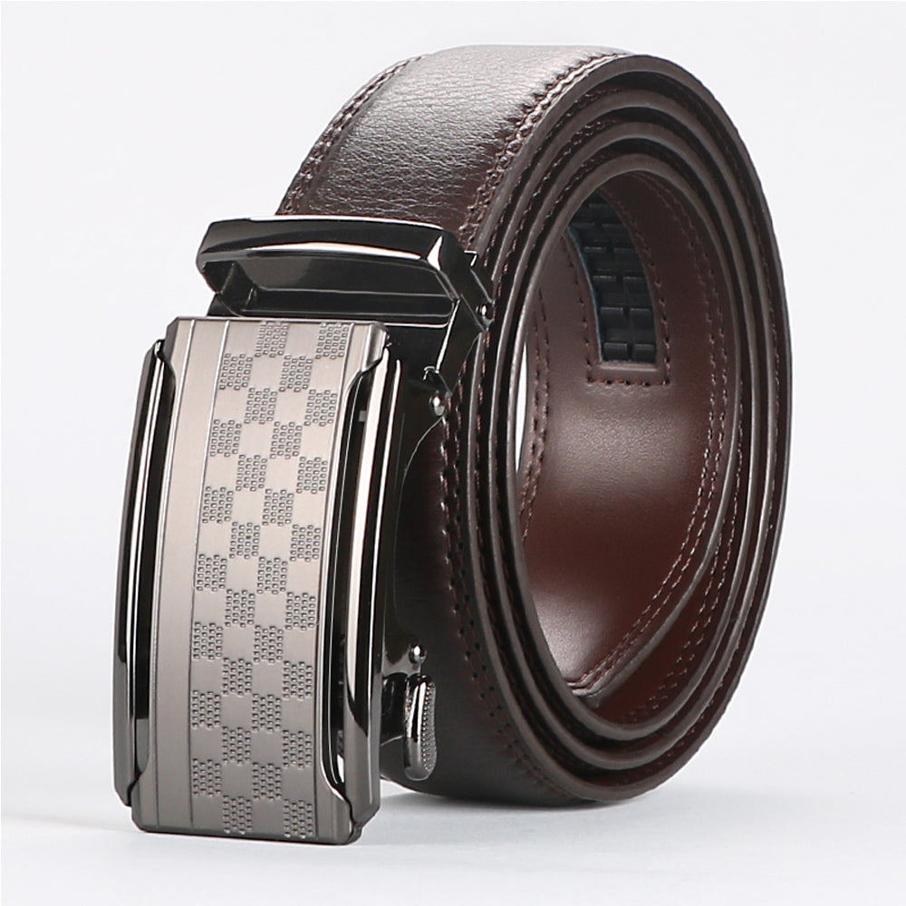 CJ Men Belt Leather Belt For Men With Anti-Scratch Buckle Control Design For Formal Work Or Casual