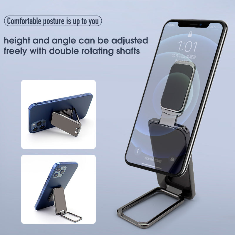 CJ Foldable Mobile Phone Holder Ring Buckle Retractable Desktop CellPhone Stand Car Magnetic Bracket Office Accessories
