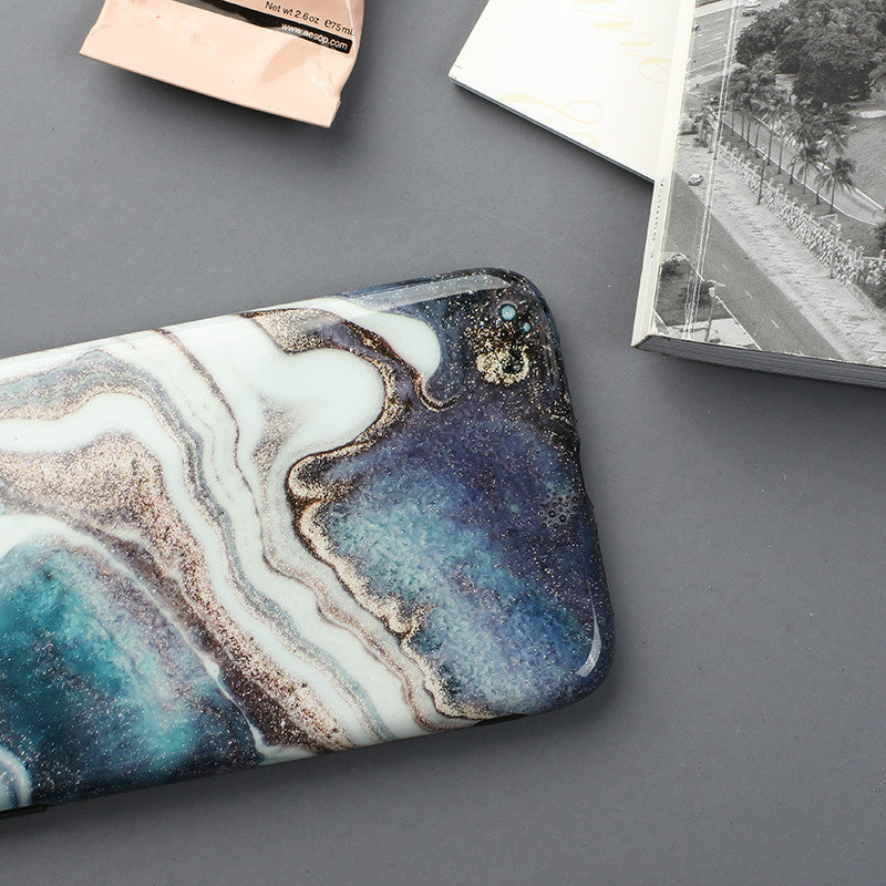 CJ Blue Galaxy Marble Phone Case