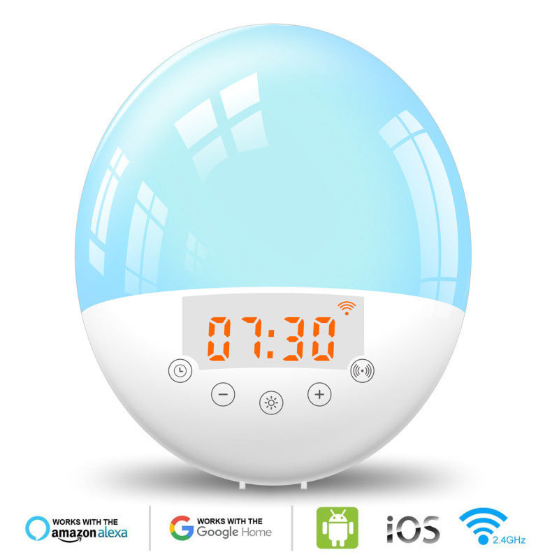 CJ WiFi Voice Control Intelligent Alarm Clock, Sunrise Natural Wake-up Light