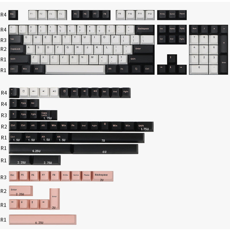 CJ Capturer's New Product Original High Two-Color Molding Powder Black Blue Purple Red Black Blue Black With Two-Color PBT Mechanical Keycaps