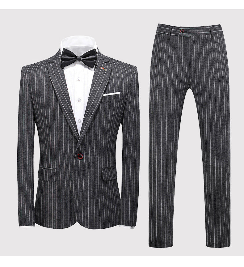 CJ Men's Suits New Large Size Suit Wedding Suit Business Casual Blue Wedding Korean Slim Dress