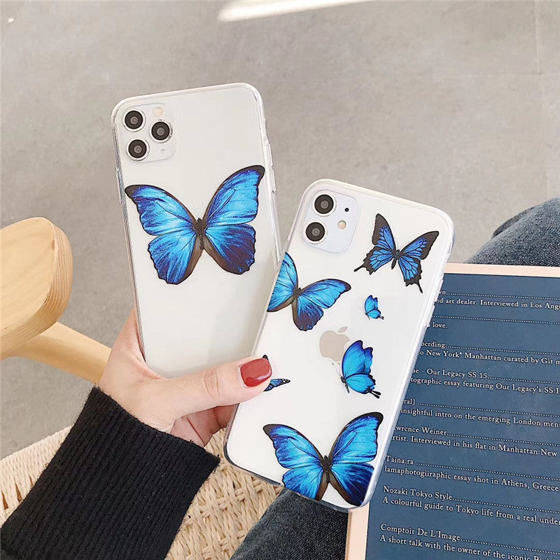 CJ Blue butterfly phone case
