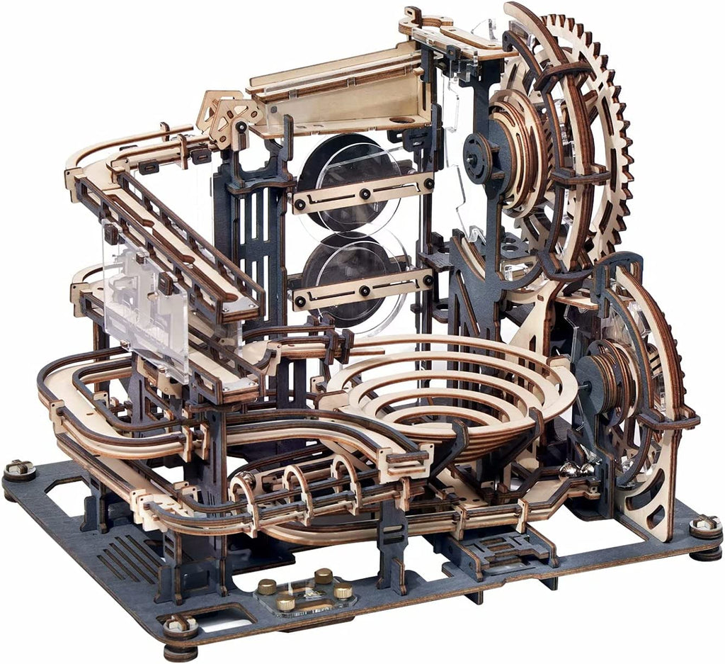 CJ Robotime ROKR Marble Night City 3D Wooden Puzzle Games Assembly Waterwheel Model Toys For Children Kids Birthday Gift