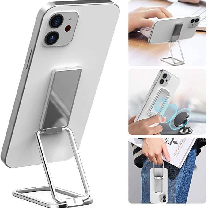 CJ Foldable Mobile Phone Holder Ring Buckle Retractable Desktop CellPhone Stand Car Magnetic Bracket Office Accessories