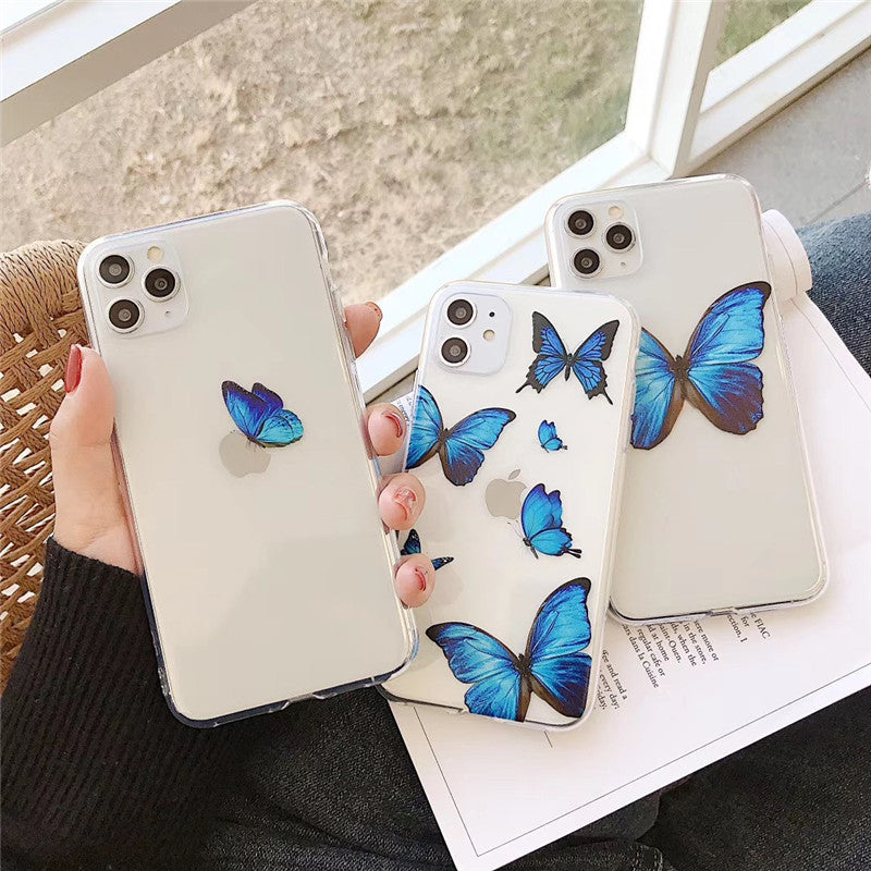 CJ Blue butterfly phone case