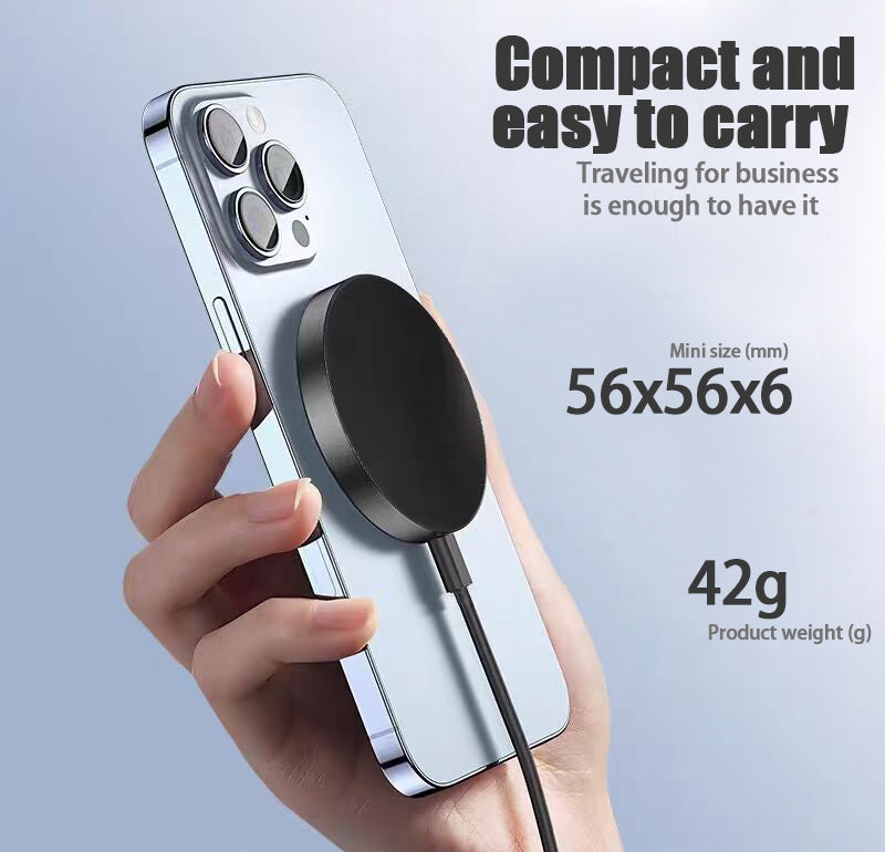 CJ IPhone 17 Pro Pro Max Wireless Charger 15W Magnetic Wireless Fast Charging, Compatible With IPhone 12, 13, 14, 15, 16, And 17 Pro, Pro Max Series Models
