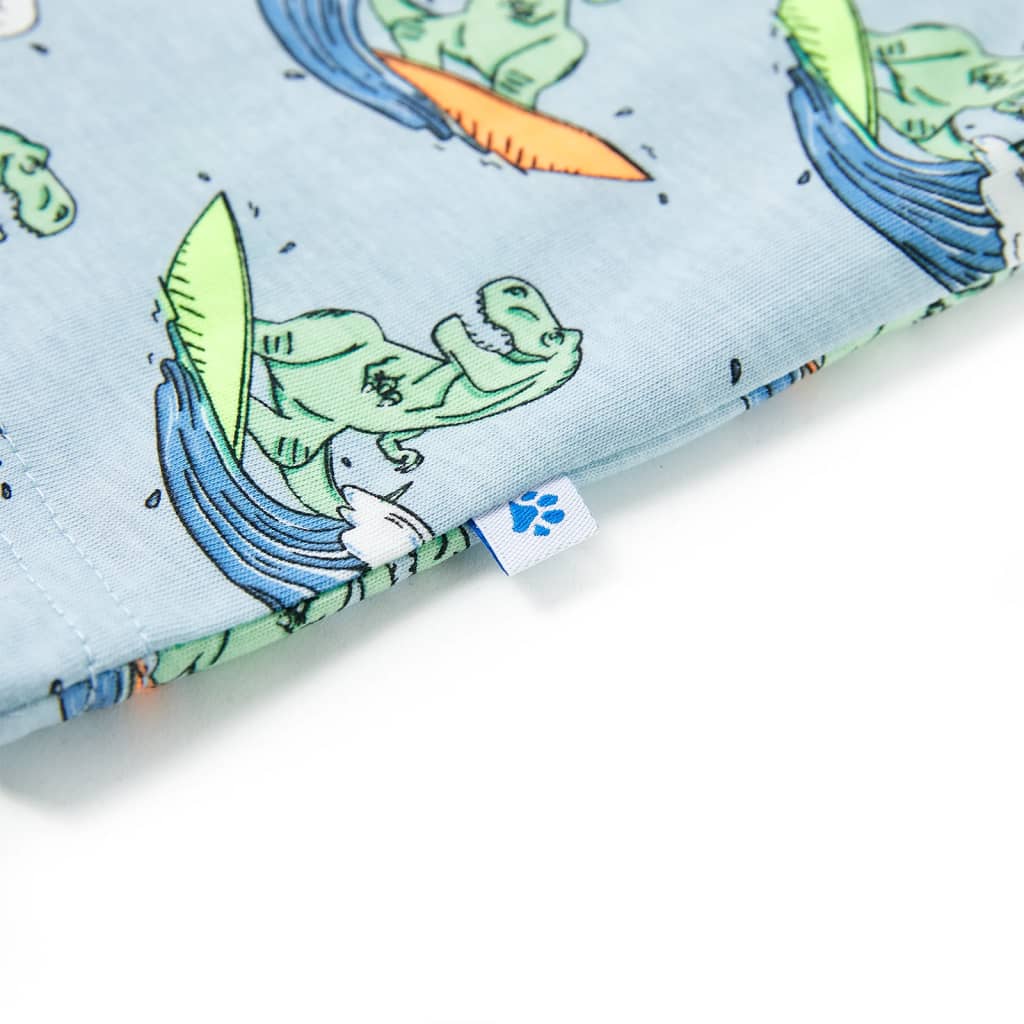 CJ Children's short-sleeved pajamas, light blue, size 116
