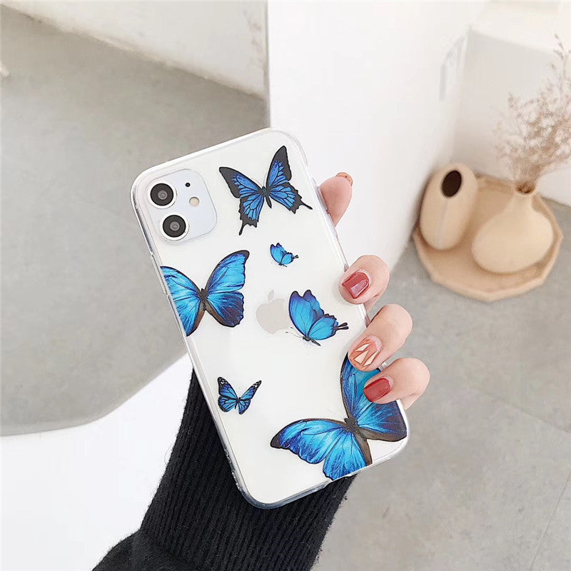 CJ Blue butterfly phone case