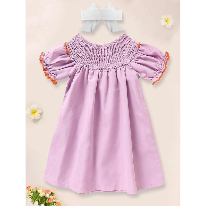 CJ Infant Baby Girls Halloween Dress Ghost Embroidery Dress With Headband Party Costume Dresses