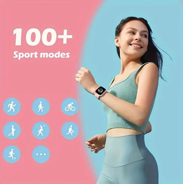 CJ ZL54CJ Square Smartwatch Women BT Call Heart Rate Sport Mode Fitness Tracker Waterproof Smart Watch Men For IOS Android