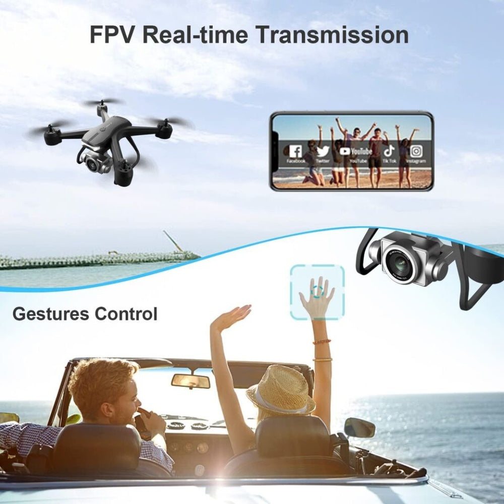 CJ V14 Professional Drone 6K HD Dual Camera Wifi FPV Portable RC Quadcopter 2 BATTERY,Drones Suitable For Adults & Beginners.Logistics Is Randomly Sent By UPS,USPS,Self-pickup.
