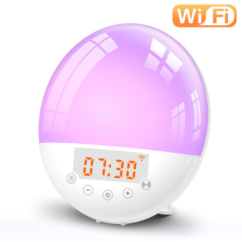 CJ WiFi Voice Control Intelligent Alarm Clock, Sunrise Natural Wake-up Light
