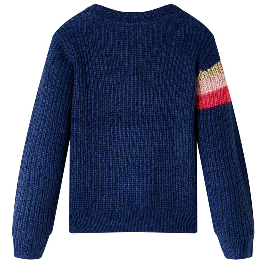 CJ Children's knitted sweater, navy blue, size 116; Children's knitted sweater, navy blue, size 128