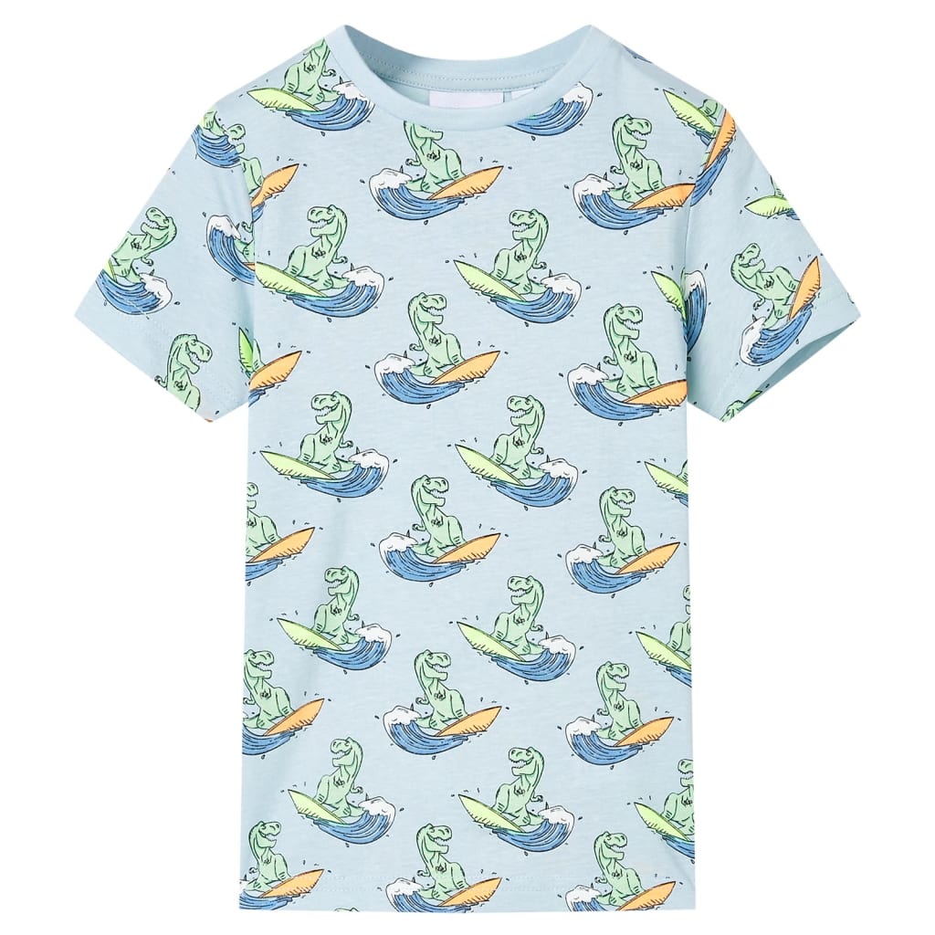 CJ Children's short-sleeved pajamas, light blue, size 116