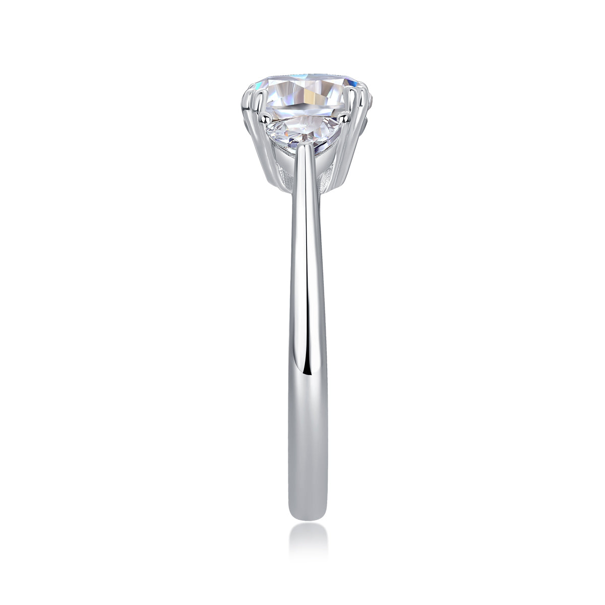 CJ 1Luxury Fashion Large Diamond Wedding Ring With Moissanite Silver Ring Prohibit TikTok sales