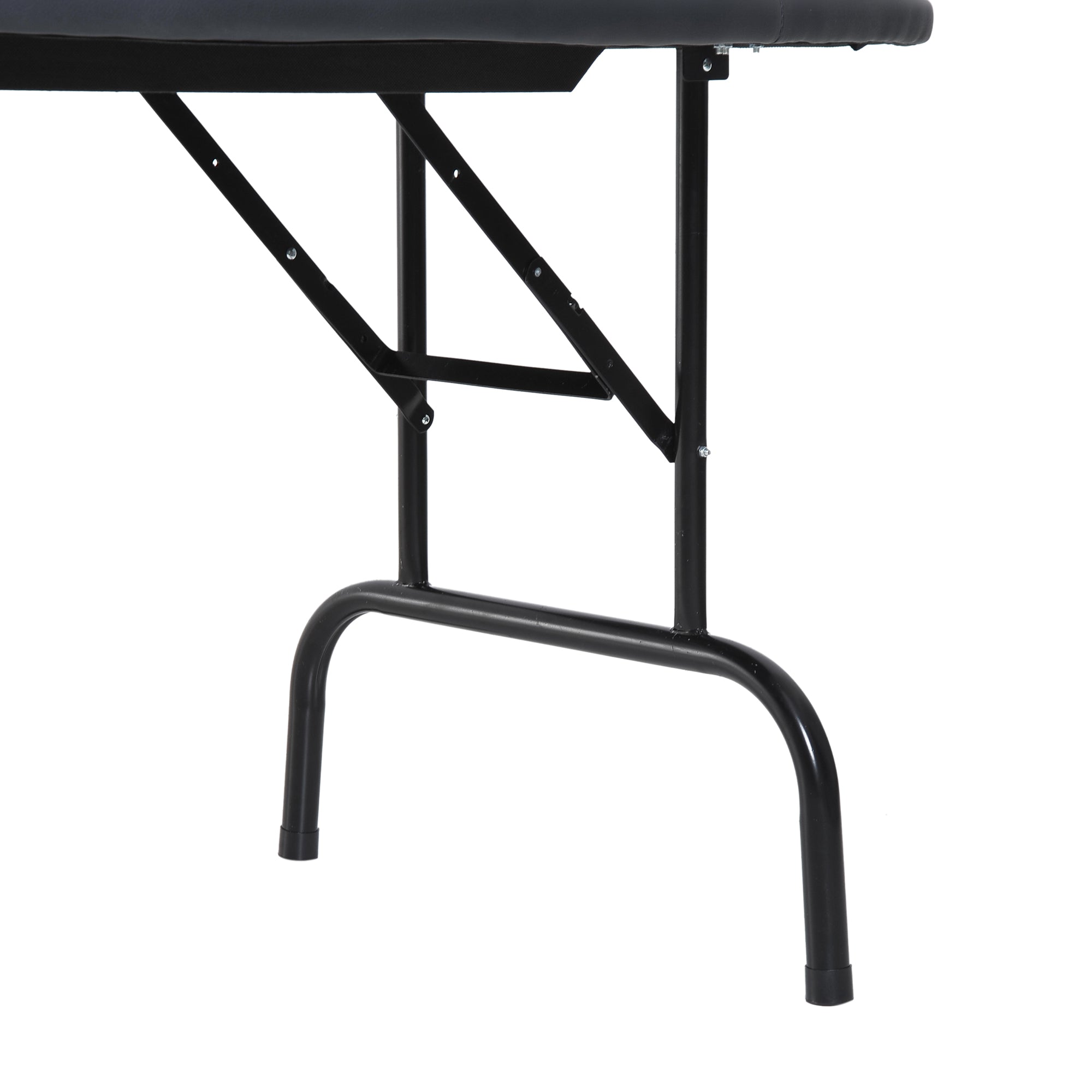 CJ Poker Table Foldable, 72" Blackjack Table for 7 Players with Chip & Cup Holder, Blue Felt