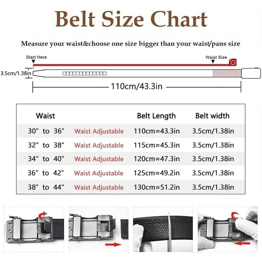 CJ Men Belt Belt For Men Business Casual Formal Occasions Belt With Automatic For Formal Work Or Casual