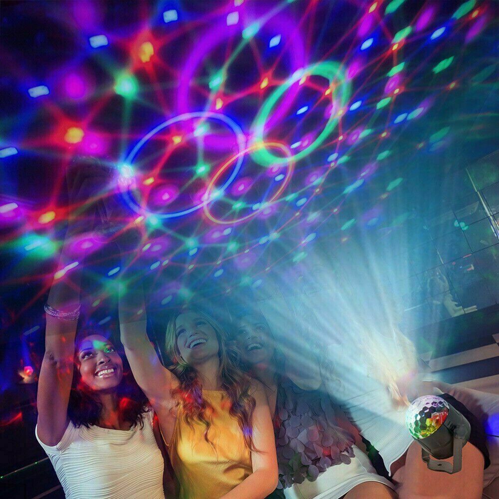 CJ Disco Party Lights Strobe LED DJ Ball Sound Activated Bulb Dance Lamp Decoration