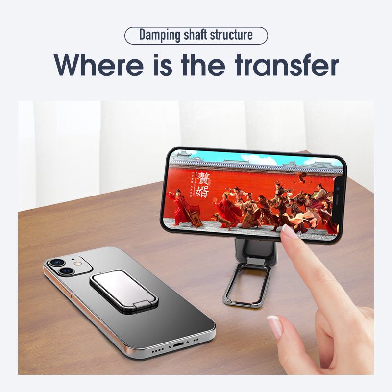 CJ Foldable Mobile Phone Holder Ring Buckle Retractable Desktop CellPhone Stand Car Magnetic Bracket Office Accessories