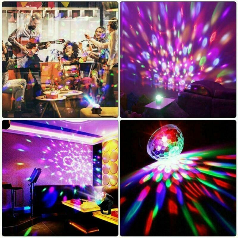 CJ Disco Party Lights Strobe LED DJ Ball Sound Activated Bulb Dance Lamp Decoration