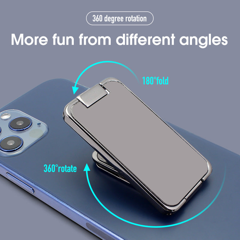 CJ Foldable Mobile Phone Holder Ring Buckle Retractable Desktop CellPhone Stand Car Magnetic Bracket Office Accessories