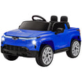 CJ 12V Chevrolet Silverado EV RST Licensed Kids Electric Car with Parent Remote Control, Spring Suspension, Blue
