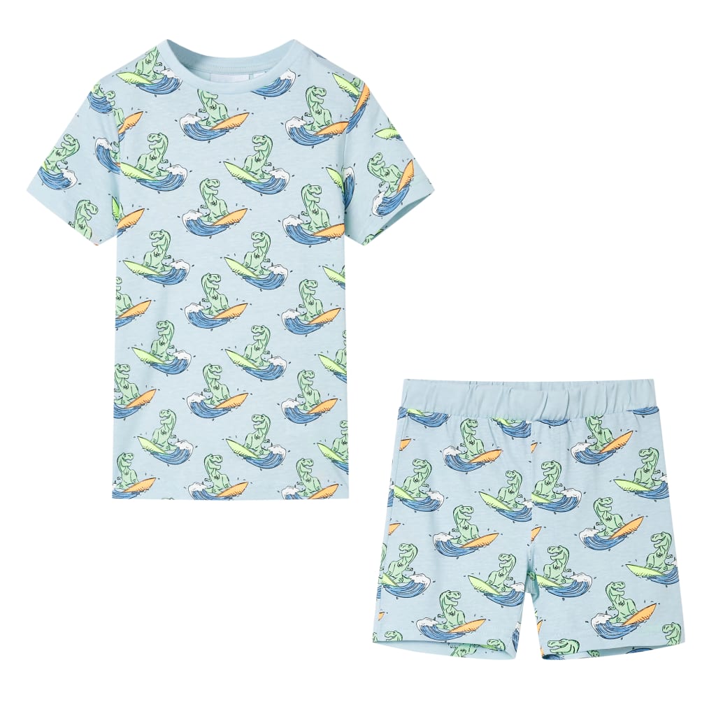 CJ Children's short-sleeved pajamas, light blue, size 116