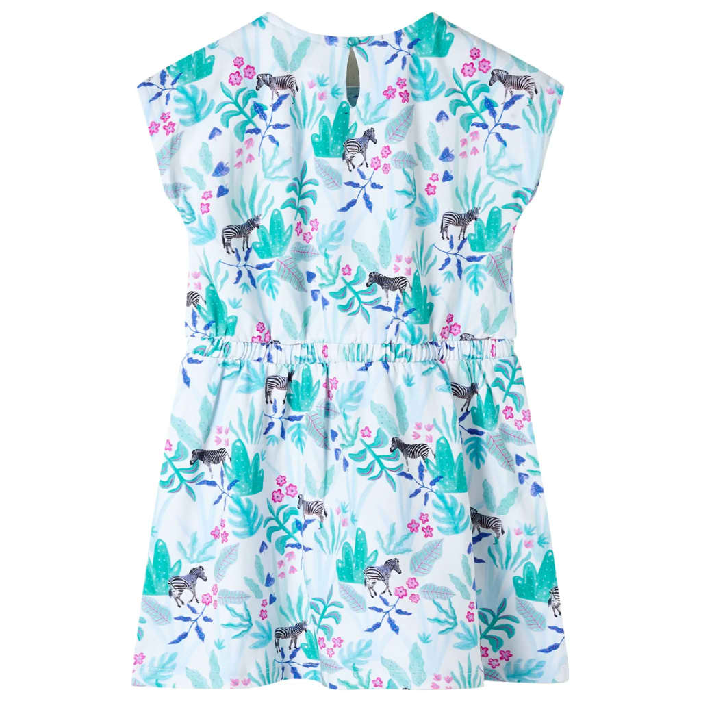 CJ children's dress ecru and dark mint green 104 children's dress ecru