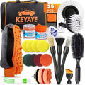 CJ Car Cleaning Kit 25 Pcs Ultimate Car Wash Kit With Drill Brush, Cloth, And Wheel Brush Multi-functional Car Detailing Kit For Deep Cleaning And Interior Care Complete Car Interior Cleaning Kit,