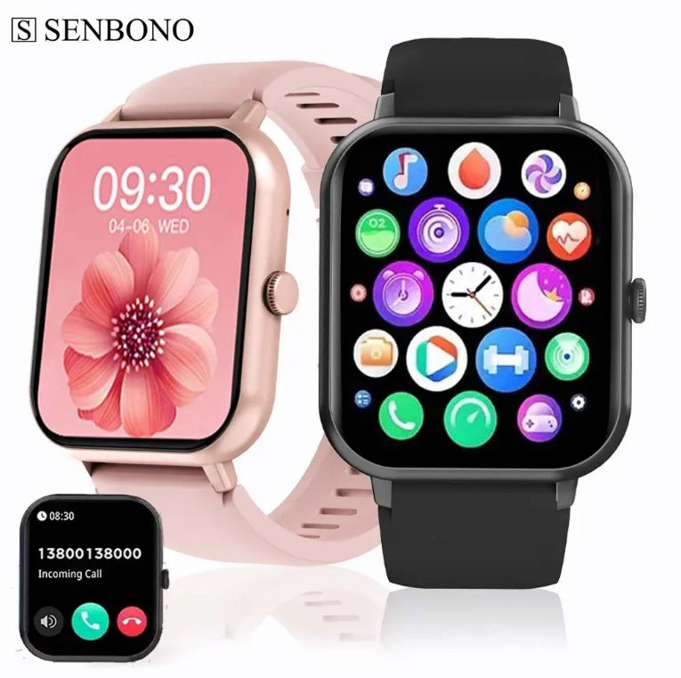 CJ ZL54CJ Square Smartwatch Women BT Call Heart Rate Sport Mode Fitness Tracker Waterproof Smart Watch Men For IOS Android