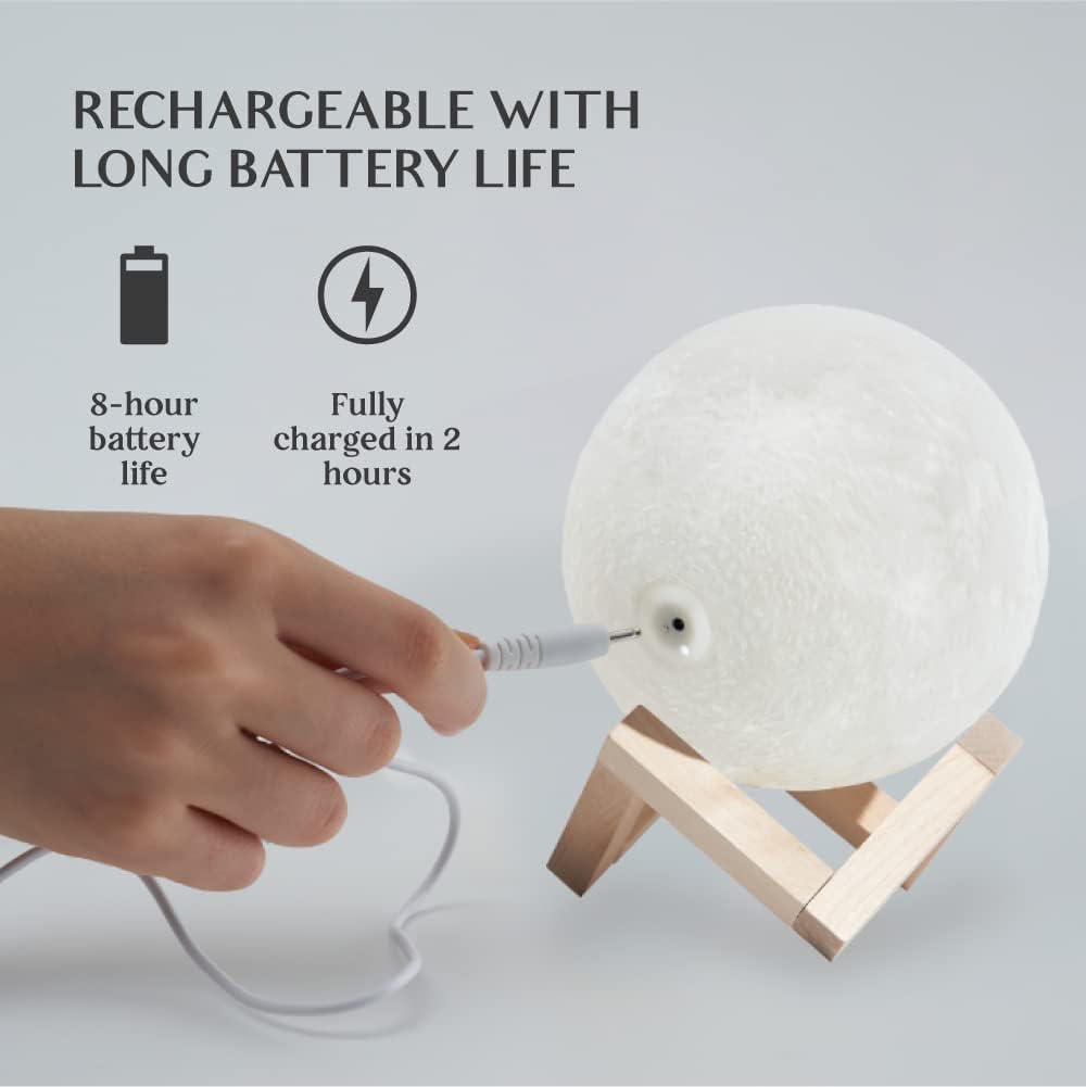 CJ 16-Color Lamp With Stand And Remote, Moon Lamp, LED Night Light With Dock, Creative Moon Light Uniq