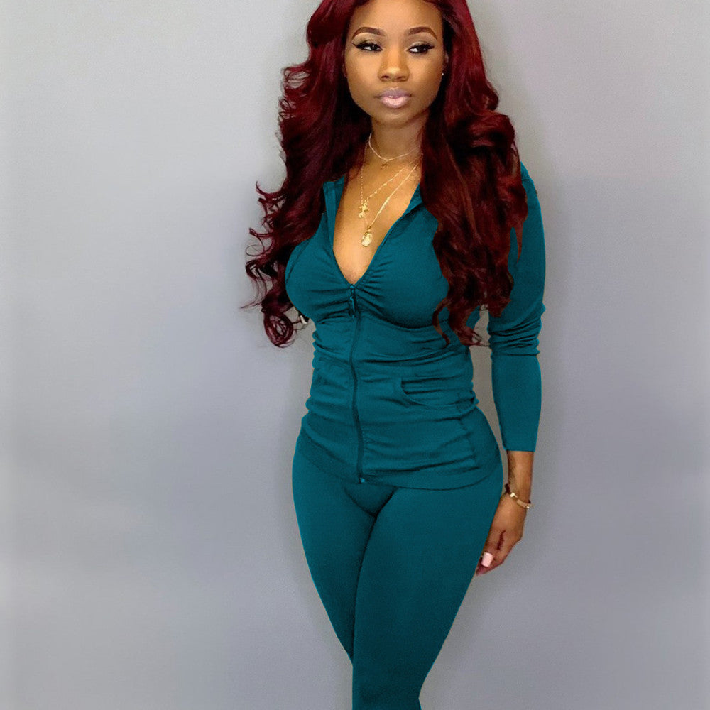 Women's Fashionable Casual Sports Two-Piece Set