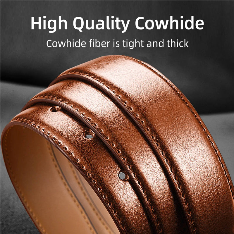 CJ Woman Belt, 110cm,Leather Dress Belts With Single Prong Buckle For Suits, Jeans, Uniform, Light Brown