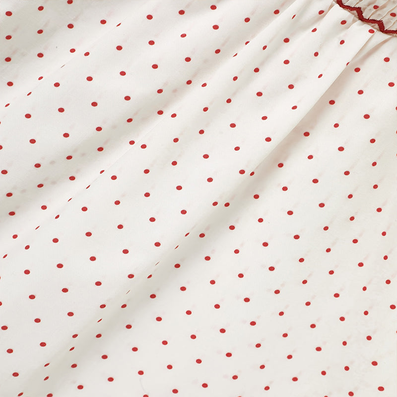CJ Toddler Girl's Ruffle Sleeve Dress, Heart Embroidery & Polka Dot A-Line Dress With Back Button