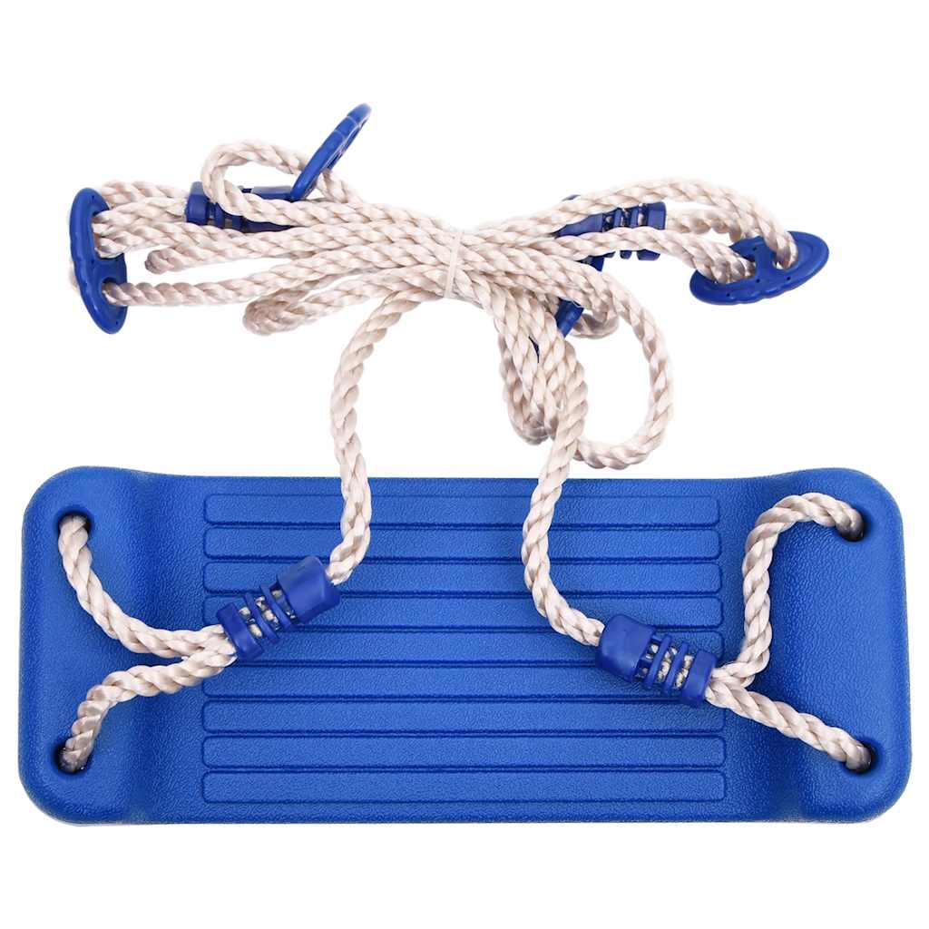 CJ Swing Seats with Ropes, 2 pcs., Blue, 38x16 cm, Polyethylene