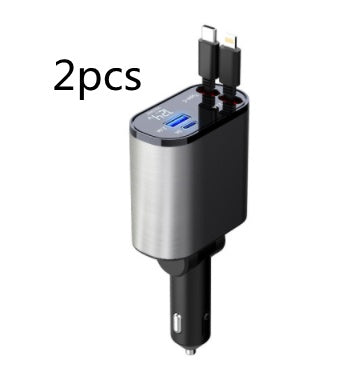 CJ Metal Car Charger 100W Super Fast Charging Car Cigarette Lighter USB And TYPE-C Adapter