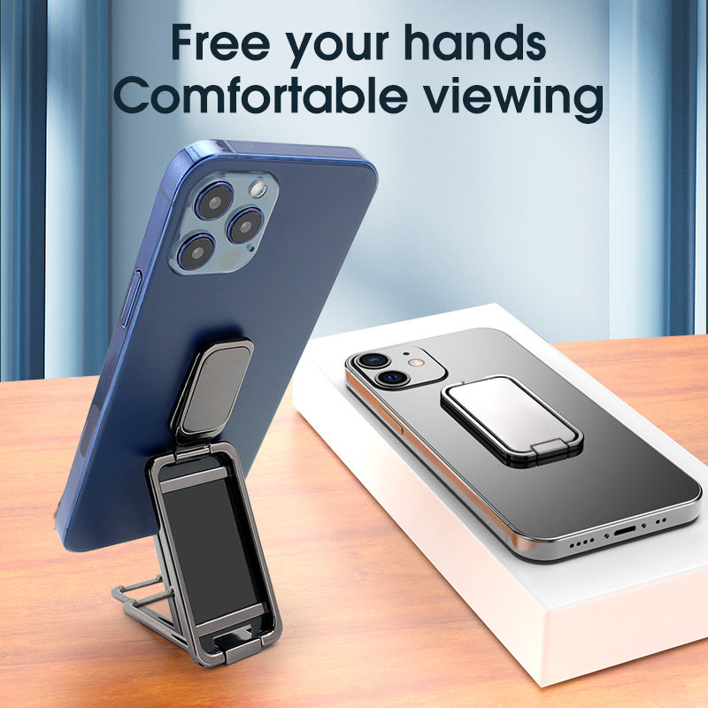 CJ Foldable Mobile Phone Holder Ring Buckle Retractable Desktop CellPhone Stand Car Magnetic Bracket Office Accessories