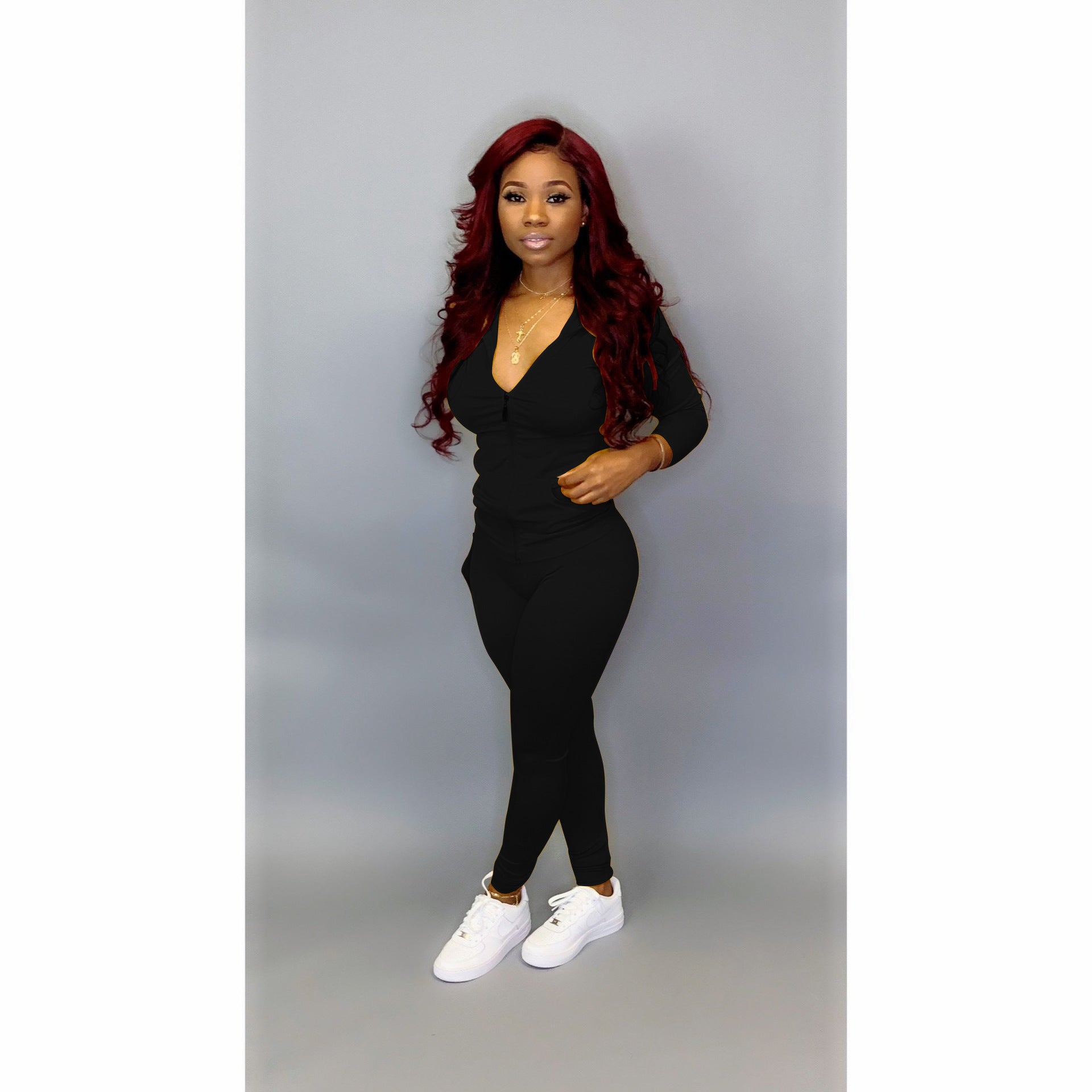 Women's Fashionable Casual Sports Two-Piece Set