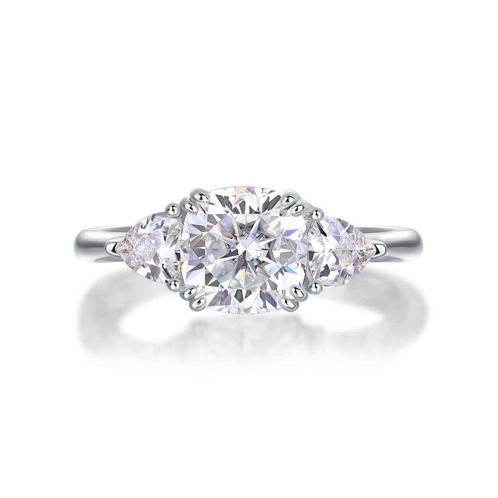 CJ 1Luxury Fashion Large Diamond Wedding Ring With Moissanite Silver Ring Prohibit TikTok sales