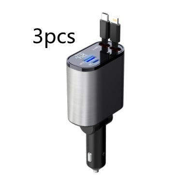 CJ Metal Car Charger 100W Super Fast Charging Car Cigarette Lighter USB And TYPE-C Adapter