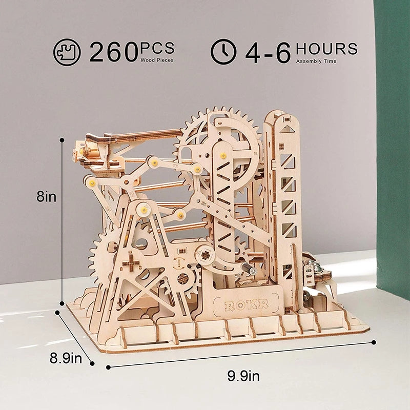 CJ 3D DIY Wooden Puzzle Roller Coaster Children's Toys