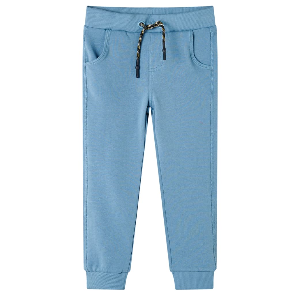 CJ Children's training pants, dark khaki melange, size 116; Children's training pants, medium blue, size 116