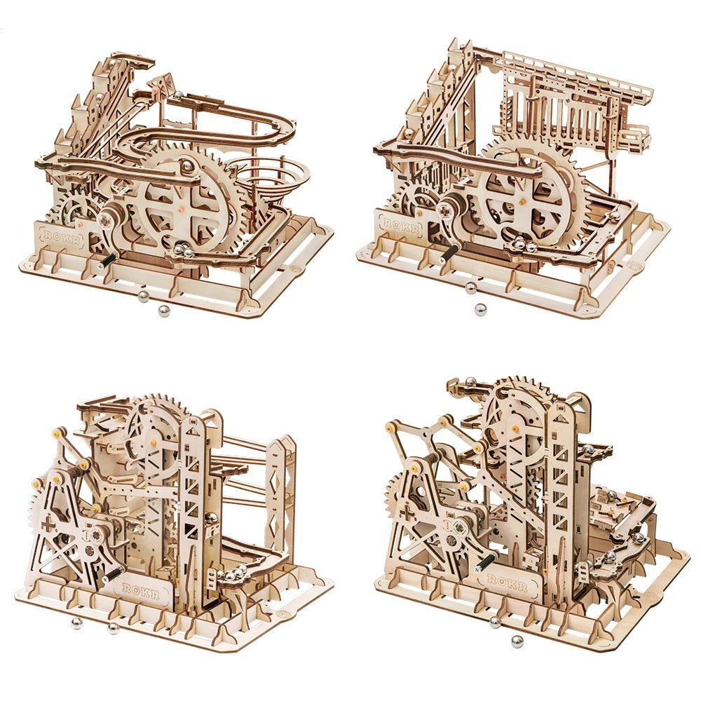 CJ 3D DIY Wooden Puzzle Roller Coaster Children's Toys