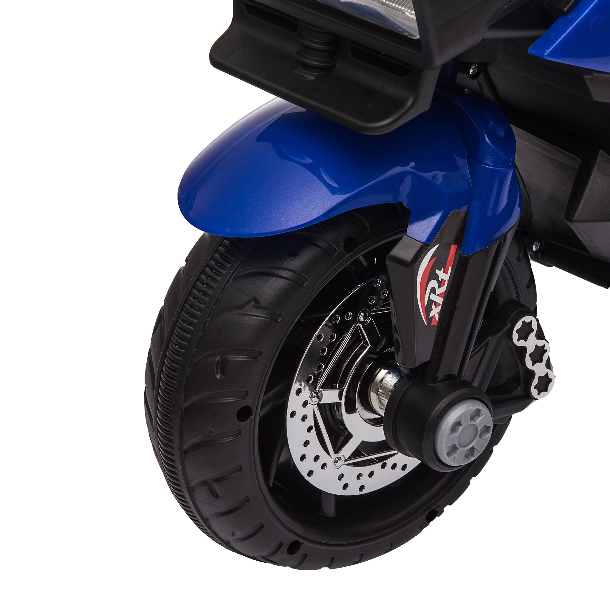 CJ Electric Motorbike For Kids 6V Ride-On Motorcycle Toy With Music Horn Headlights Blue