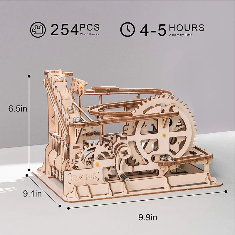 CJ 3D DIY Wooden Puzzle Roller Coaster Children's Toys