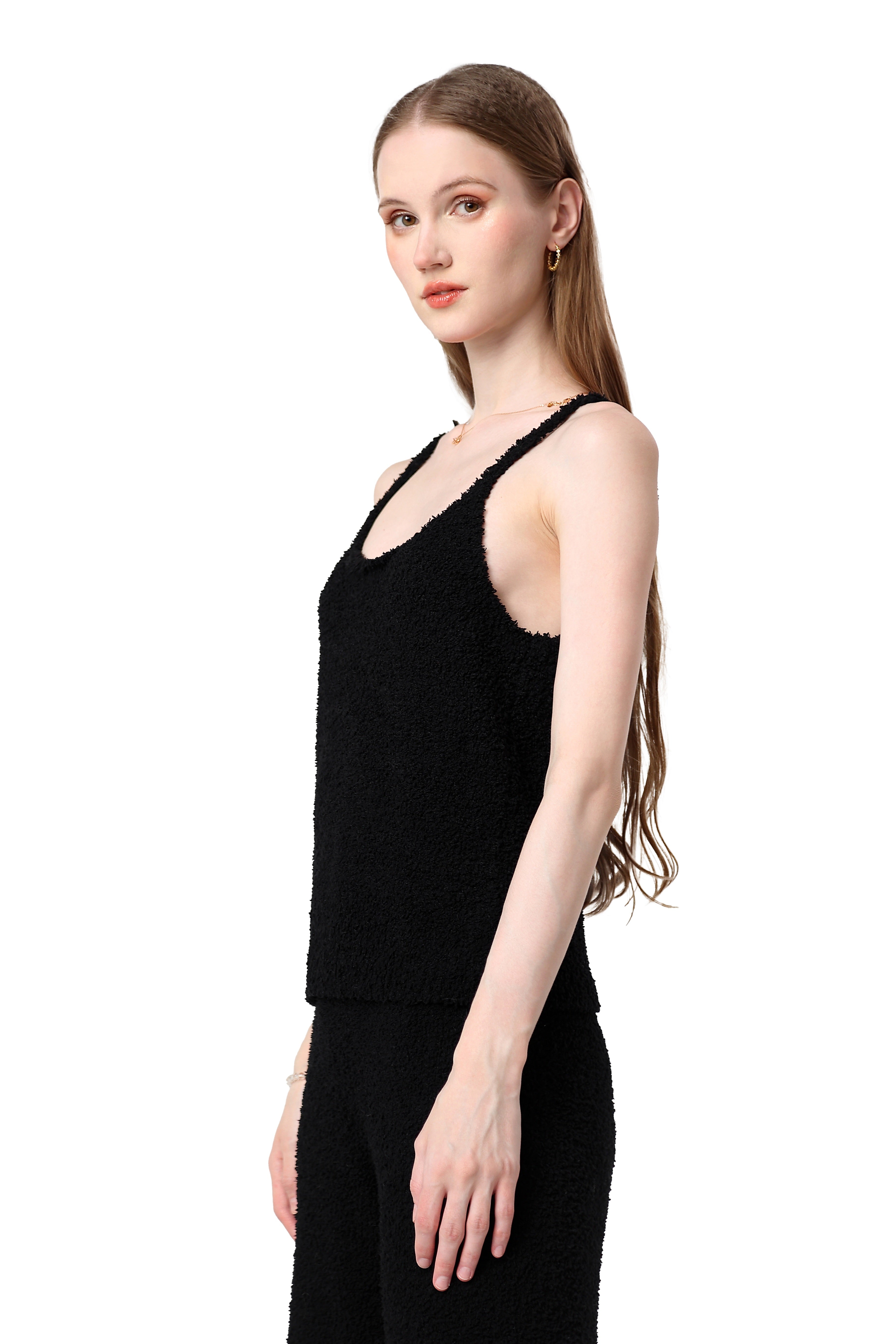 Women's Plush Two-piece Sportswear - Ultra-short Top, Blouse, Wide-leg Pants, Lazy Home Wear Set